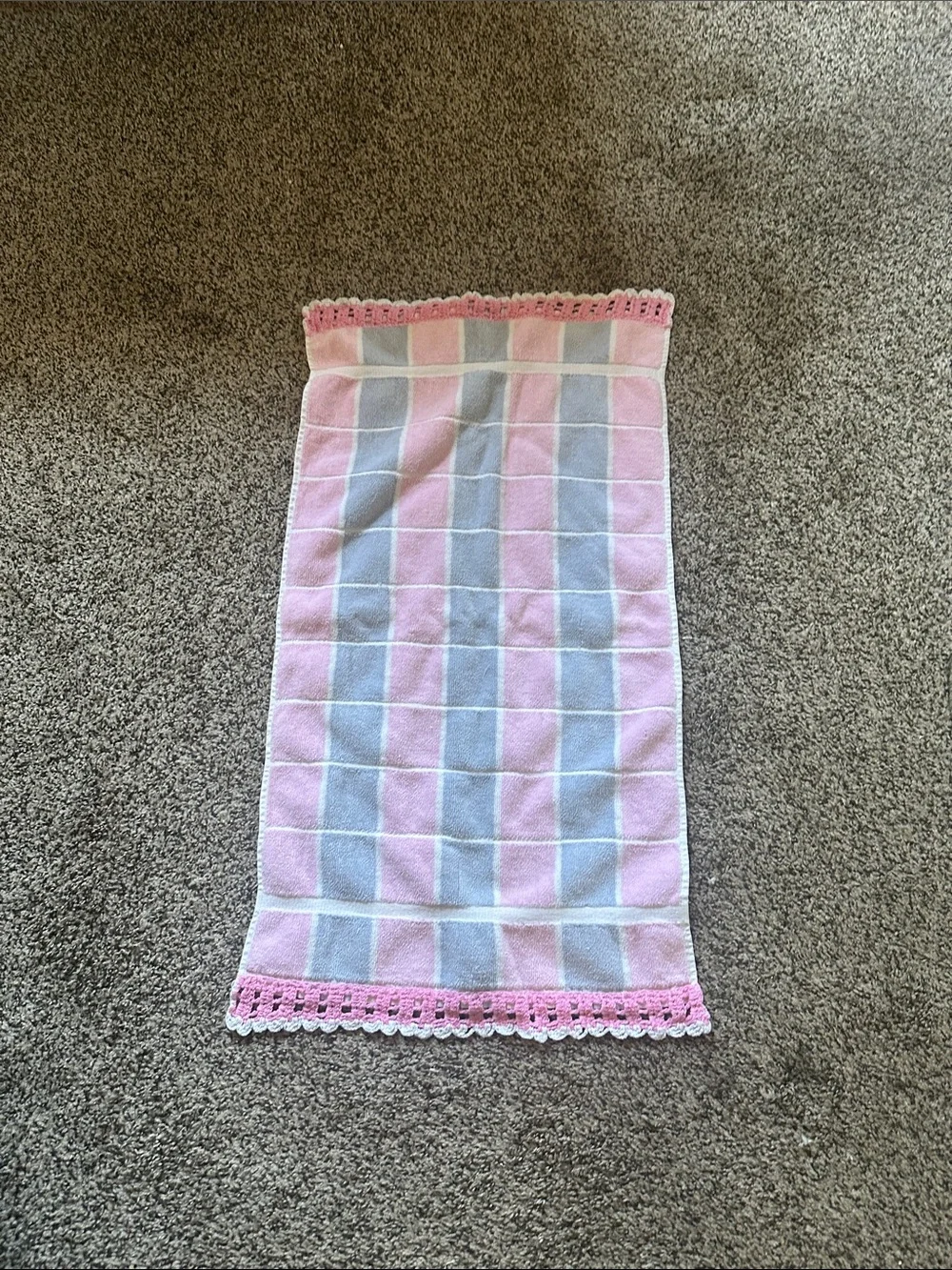 Hand Towel - crocheted edging